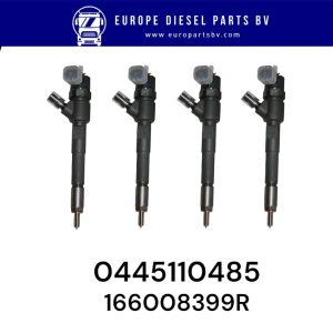 Reman Bosch Diesel Injector 0445110485 166008399R For Dacia Renault 1.5DCI 66KW K9K Engine