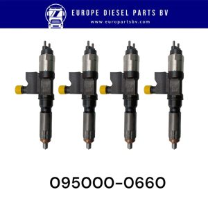 Reman Denso Injector 095000-0660 195000-0660 0660/3930 8-98284393-1 8-98284393-0 For HITACHI 225USLC-3 ZX300LCH-5A JCB JS220 ISUZU N-F Series 4HK1 5.2L 6HK1 7.8L Engine